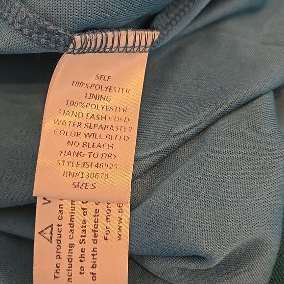 INA Teal Blue Green Peasant Mesh Maxi Skirt - Picture 8 of 8